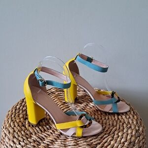 J.Crew Womens Stella‎ Colorblock Slingback Heels Tortoise Shell Accent S-6.5